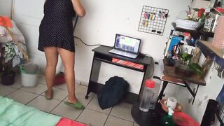 Older Cougar Cleaning Her Room three