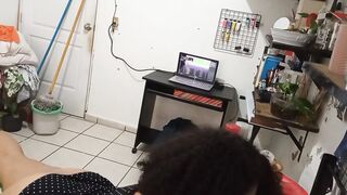 Older Cougar Cleaning Her Room three