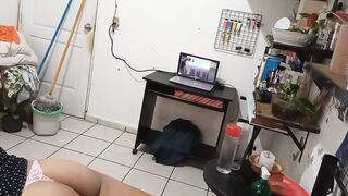 Older Cougar Cleaning Her Room three