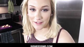 Blonde long butt 19 year old step sister Daisy Lynne bends over