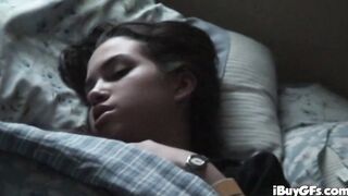Ball sucking off 18 yo hoe chews gum off sack