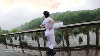 Soaking soak into white pants