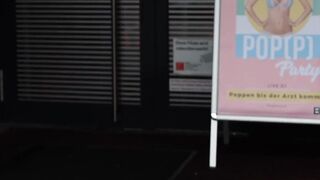 Goddess Susi at the glory hole fed up with sperm