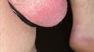 Fucking new vibrator then squirting into wife’s twat