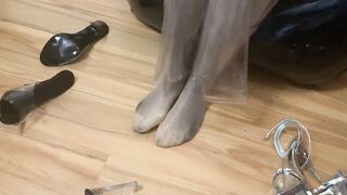 Clear LATEX Clear Heels Bdsm