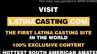 Hispanic Amateur sexy Banged Into Casting Takes Facial