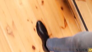 STUCK4K. Man is carnal with Ukrainian hot Mia Trejsi stuck
