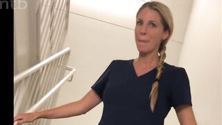 Boss Visits The Beauty Nurse inside Hospital's Toilet
