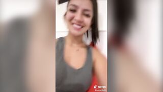 Tiktok (40) - Braless amateur flashes huge tits seethrough