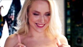 Big Boobed Blonde Gets Some Vitamin C Before Taking Some Vitamin