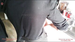 MILF alone fucking his roommate offer his huge butt and
