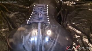 Hoe-Orgasma Celeste Bae inside african pvc catsuit