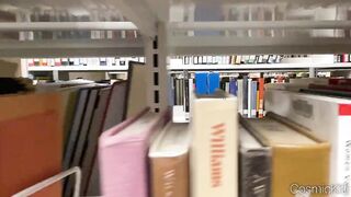 Voyeur College cunt with mouth without Lingerie Pose inside the Library