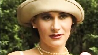 Noble bitch breaks taboo and does it herself outdoor