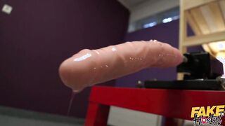 Fake Hostel - Fucking machine squirting orgasm anal cummed