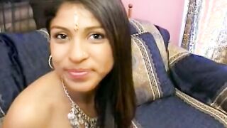 Turned On dark haired clothed into Desi style seduces 2 lusty homosexual