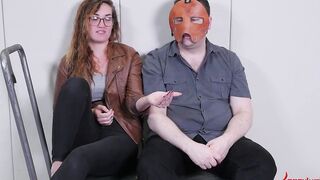 Throatfucked sub hoe gets a nasty facial