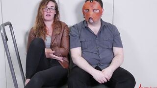 Throatfucked sub hoe gets a nasty facial