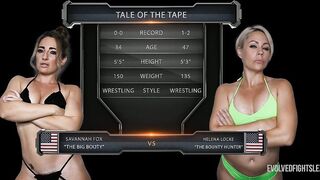 Savannah Fox Lesbo Wrestling Fight Against Helena Locke