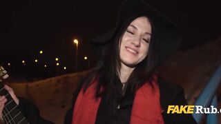 Busking Musician Gets Fuck For Cash