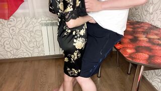 This goddess neighbors blows penis like a queen