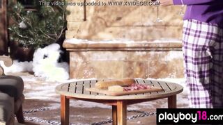 All natural black Cutie Kylie Johnson shows her huge melons