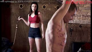 18 Girlfriend Whips Her Sub Bro Mercilessly