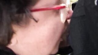 Older and freaky woman gets banged into the woods