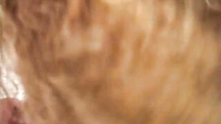 Amateur 3 way with blonde boned into mouth and twat