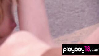 Badass skater Bombshell Aiden Ashley and her huge boobed GFs