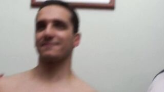 Cougar dark hair 3 way boned with jizzed