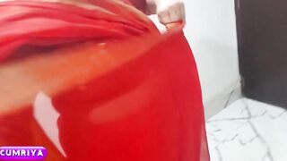 Bhabi with Saree Red beauty Neighbours Wifey