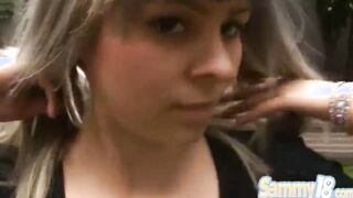 Slender 18 year old cunt boned after giving blowjob