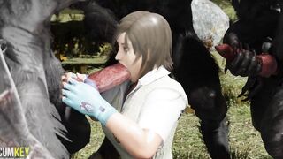 Werewolf Ganbang Big Boobed bimbos Asuka | Long Dick Monster |
