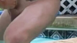Amateur Lovers Movie Themselves By The Pool