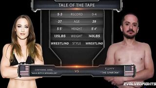 Cheyenne Jewel Wrestling A Dude and Dominating Him Completely