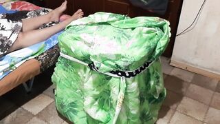 Friends ordered a sluts into a huge box who gave me an orgasm