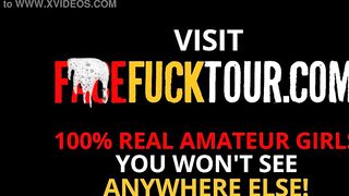 Amazingly Hot hispanic throat and mouth hard banged by HUMONGOUS dick