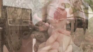 Fat grandmother with long butt fucks a white dude