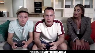 FreeUse mom Step Cougar's Banged! By Gaming Step Son's -