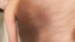 Goddess dark haired into a short jean skirt blows a cock and sprayed