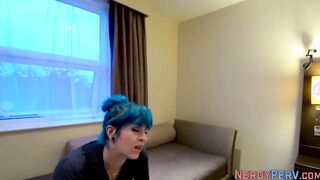 Nerds cum on amateurs face