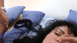Amateur penis blowing and cumming with anal