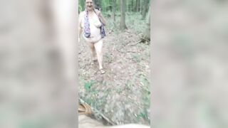 Walking into nature.