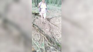 Walking into nature.
