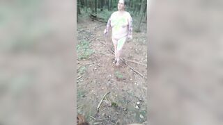 Walking into nature.