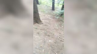 Walking into nature.