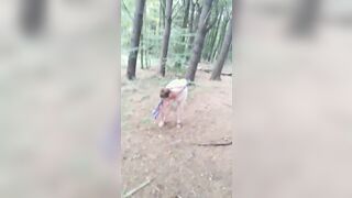 Walking into nature.