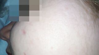 I cum on her face and the sperm flows down her cheek