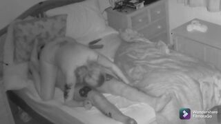 Step cougar sneaks in step son and wakes him up to nailed